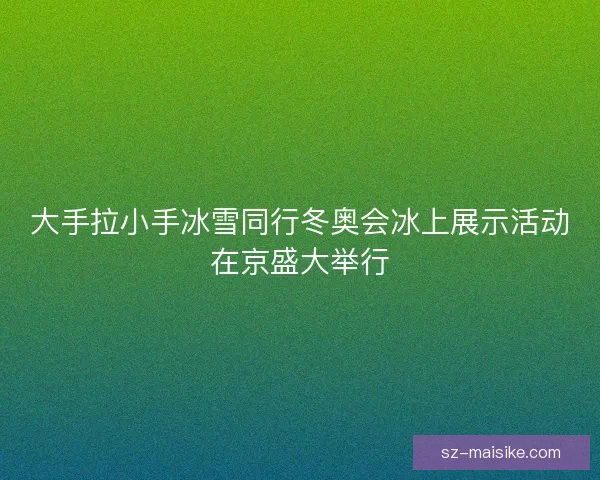大手拉小手冰雪同行冬奥会冰上展示活动在京盛大举行